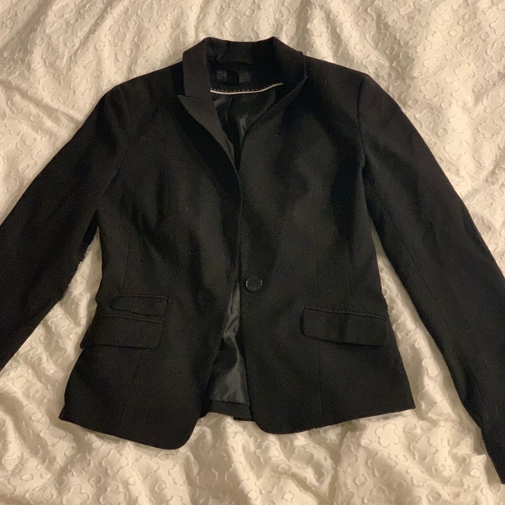 H&M single button blazer black size 4